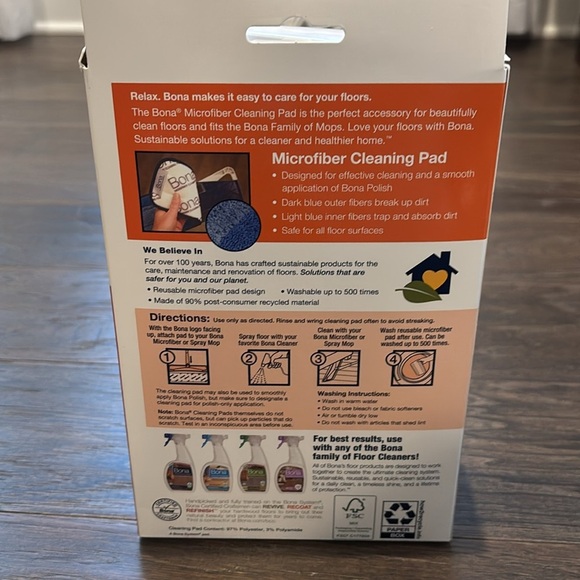 Bona Microfiber 3 pad value pack cleaning pads for multi surface floors - Picture 2 of 4